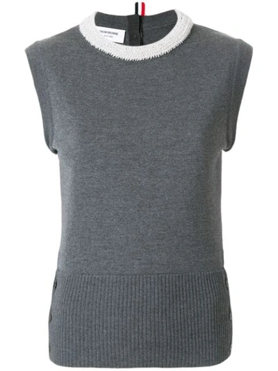 Shop Thom Browne Top Aus Wolle In Grey