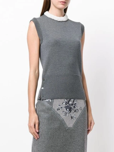 Shop Thom Browne Top Aus Wolle In Grey