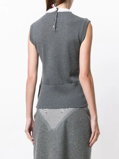 Shop Thom Browne Top Aus Wolle In Grey