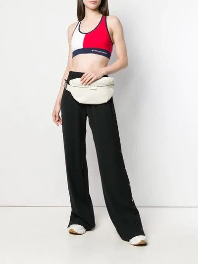Shop Tommy Hilfiger Cropped Tank Top In Red