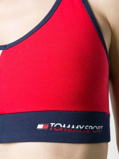 Shop Tommy Hilfiger Cropped Tank Top In Red