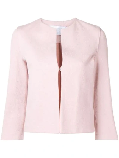Shop Harris Wharf London Collarless Jacket In Pink