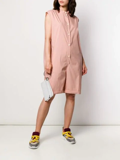 Shop Mm6 Maison Margiela Geknöpfter Playsuit - Rosa In Pink