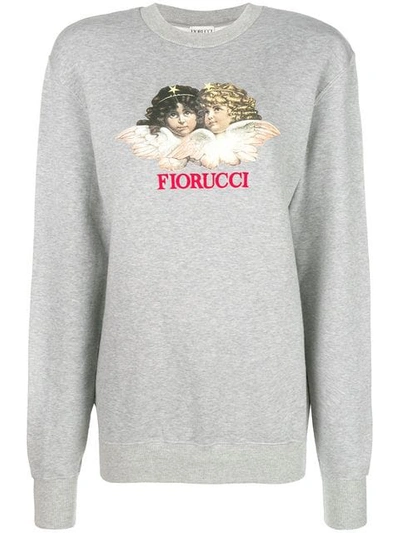 Shop Fiorucci 'vintage Angels' Sweatshirt In Grigio
