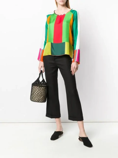 PIERRE-LOUIS MASCIA STRIPE PATTERN BLOUSE - 绿色