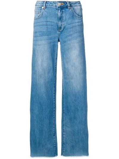 Shop Michael Michael Kors Wide-leg Jeans In Blue