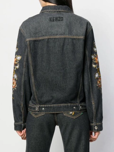 Shop Kenzo Denim Jacket In 99 Black