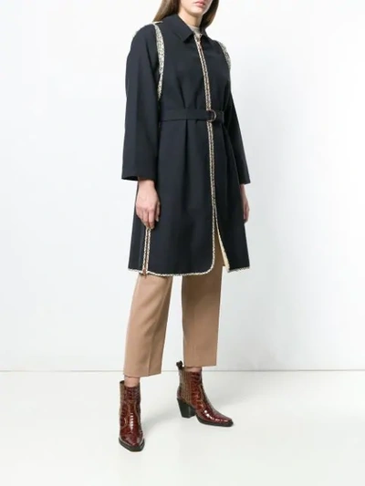 Shop See By Chloé Belted Coat In Black