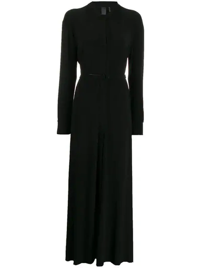 Shop Norma Kamali Belted Shirt Dress - Black