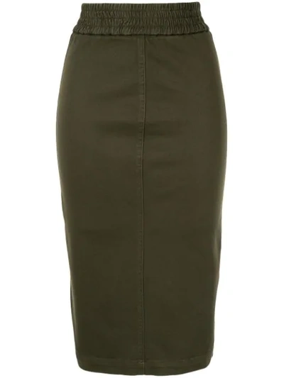 Shop N°21 Midi Pencil Skirt In Green