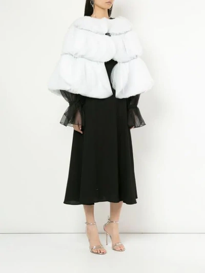 circular dictionary style reversible tulle cape