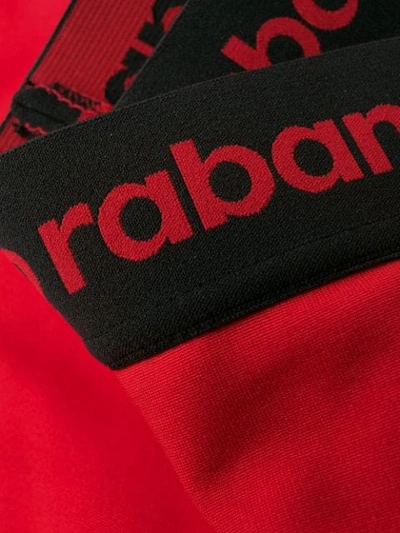 Shop Paco Rabanne Logo Leggings In Red