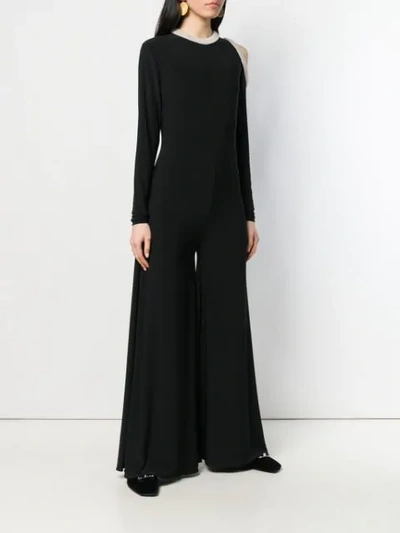 Shop Atu Body Couture Cut-out Shoulder Jumpsuit In Black