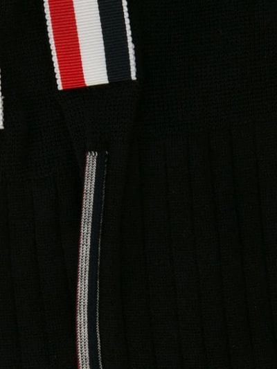 Shop Thom Browne Ribbed Detailed Socks In Black