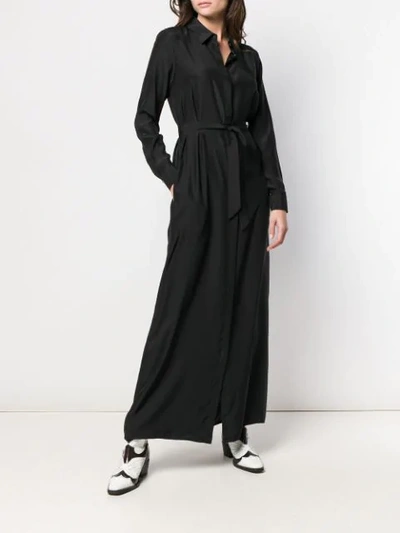 Shop P.a.r.o.s.h Maxi Shirt Dress In Black
