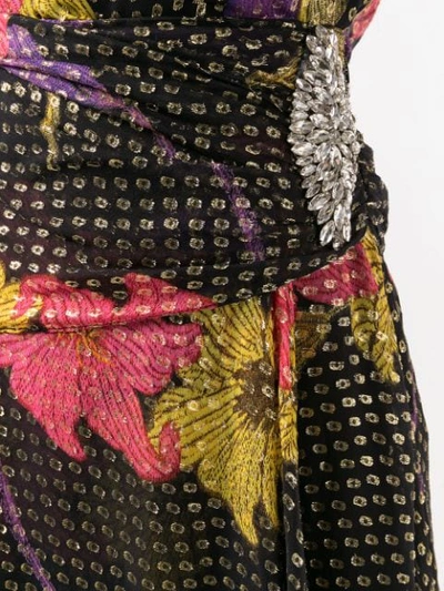Shop Dodo Bar Or Floral Print Asymmetric Skirt In Black