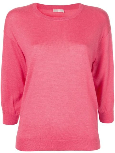 Shop Anteprima Cropped Sleeve Sweater - Pink