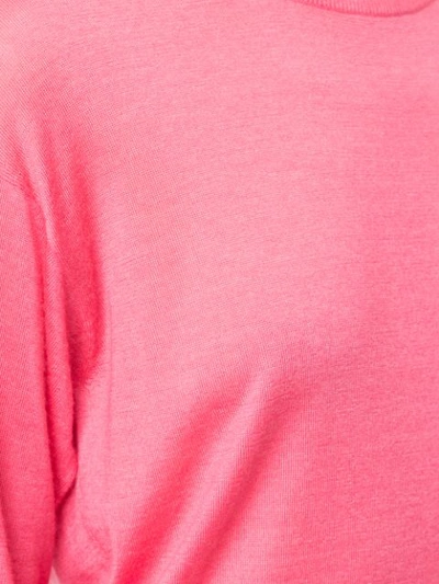 Shop Anteprima Cropped Sleeve Sweater - Pink