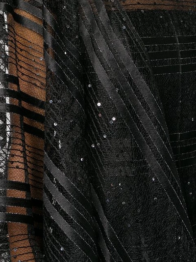 Shop Talbot Runhof Sheer Embellished Poncho In 999 (black)