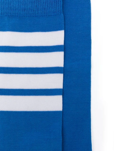 Shop Thom Browne 4-bar Mid-calf Socks In Blue