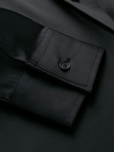 Shop Bottega Veneta Fitted Shirt Dress In Black