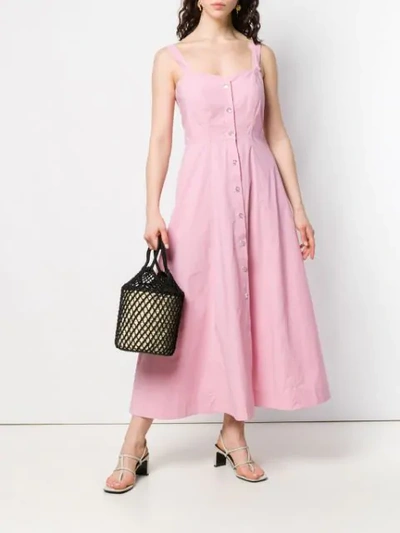 Shop Pinko Flared Midi Dress In Pink