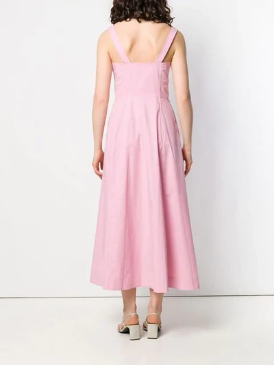 Shop Pinko Flared Midi Dress In Pink