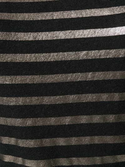 Shop Majestic Metallic Stripe Sweater In Black