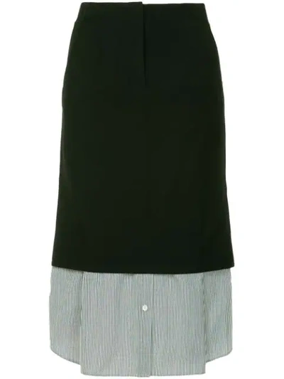 Shop Juunj Juun.j Layered Shirt Skirt - Black