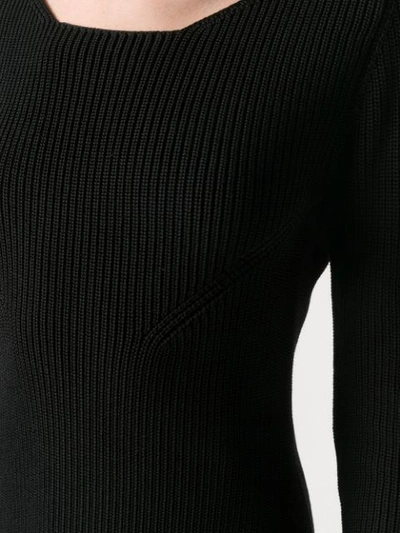 Shop Gentry Portofino Knit Sweater In Black