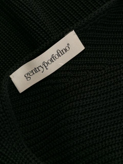 Shop Gentry Portofino Knit Sweater In Black