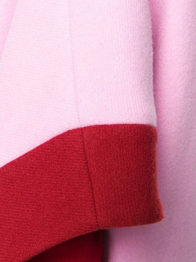 Shop Marni Contrast Short-sleeve Coat In Pink