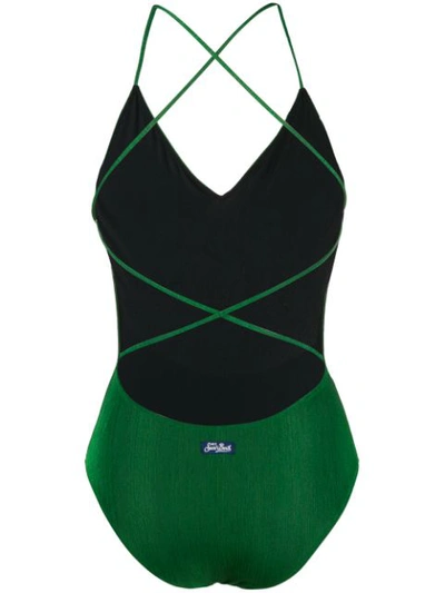 Shop Mc2 Saint Barth Reversible Swimsuit - Green