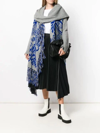 Shop Sacai Mid-length Skirt In Blue