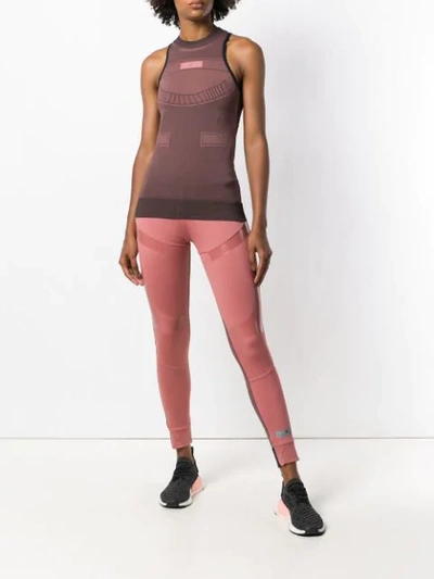 Shop Adidas By Stella Mccartney Engineered Knit Tank Top In Pink