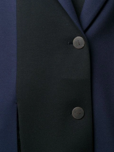 Shop Loewe Contrasting Panel Coat In Blue