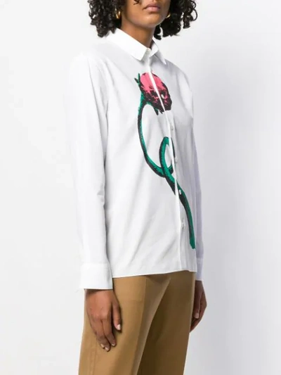Shop Marni Printed Flower Shirt In White