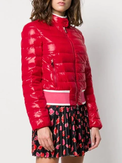 Shop Moncler Short Puffer Jacket In Red
