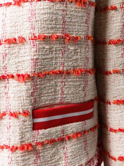 Shop Pinko Classic Tweed Jacket In Neutrals