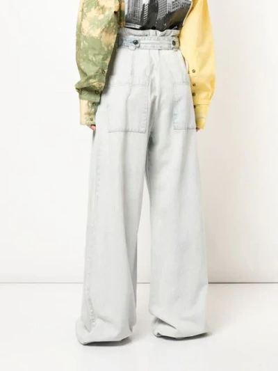 Shop Proenza Schouler Bleach Acid Belted Pants In Bleached Acid