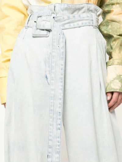 Shop Proenza Schouler Bleach Acid Belted Pants In Bleached Acid