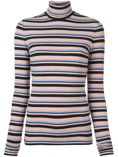 Shop Proenza Schouler Pswl Stripe Turtleneck - Multicolour