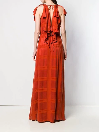 Shop Ailanto Ruffle Sleeve Dress - Orange