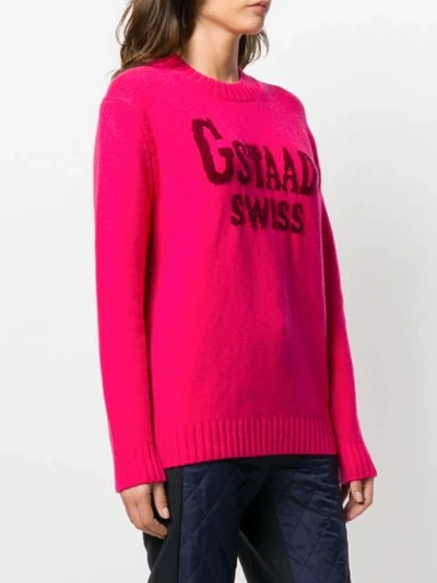 Shop Moncler Gstaad Swiss Sweater In Pink