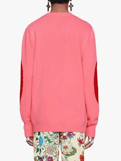 Shop Gucci Wool Sweater With Interlocking G In Pink