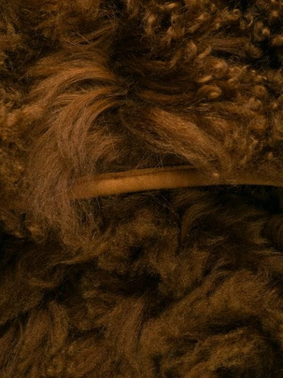 Shop Marni Shearling Fur Gilet In Brown