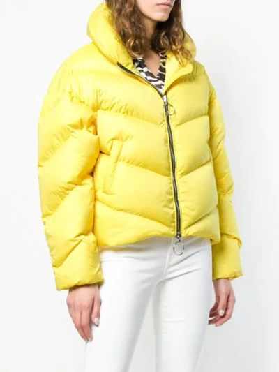 Shop Ienki Ienki Zipped Puffer Jacket In Yellow