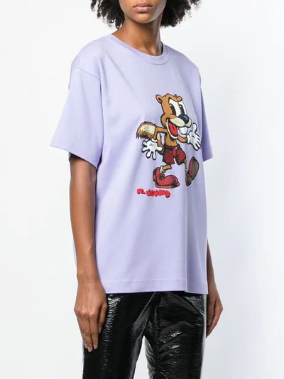 Shop Marc Jacobs T-shirt Mit Crumb-print T-shirt Mit Crumb-print In Purple