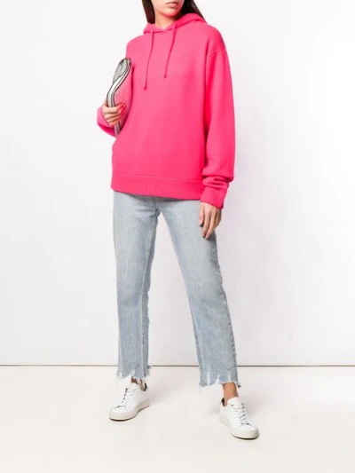 Shop Extreme Cashmere Hooded Jumper In Pink