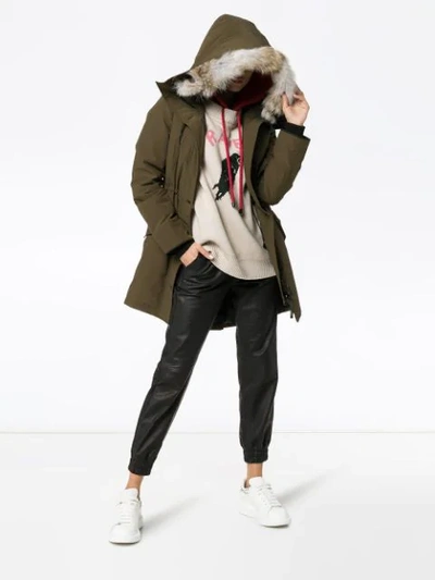 Shop Canada Goose Arctic Rossclair Fur Trim Parka Jacket - Green